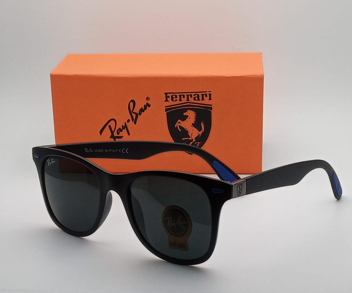 New Fancy Design Black 4195 Wayfarer Style Sunglasses For Men.
