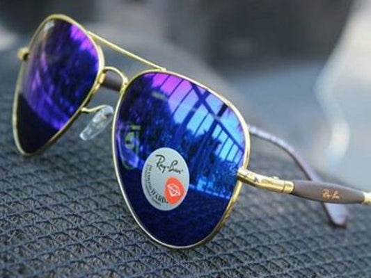 New Stylish Blue & Gold 3517 Oval Trendy Hot Favourite Wintage Sunglass For Unisex.