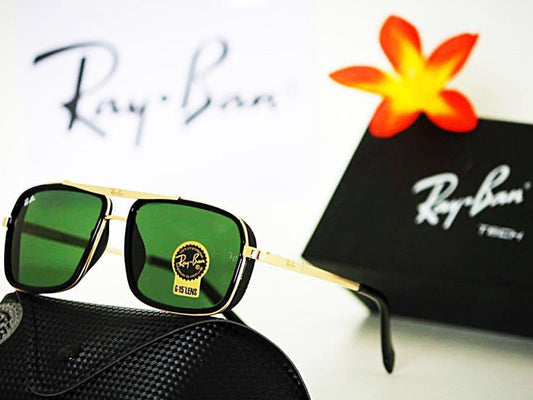 New Stylish Green & Gold 4413 Square Causal Latest Sunglass For Unisex.