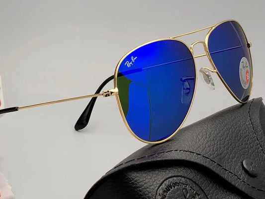 New Stylish Blue & Gold 3026 Wayfarer Sunglass For Unisex