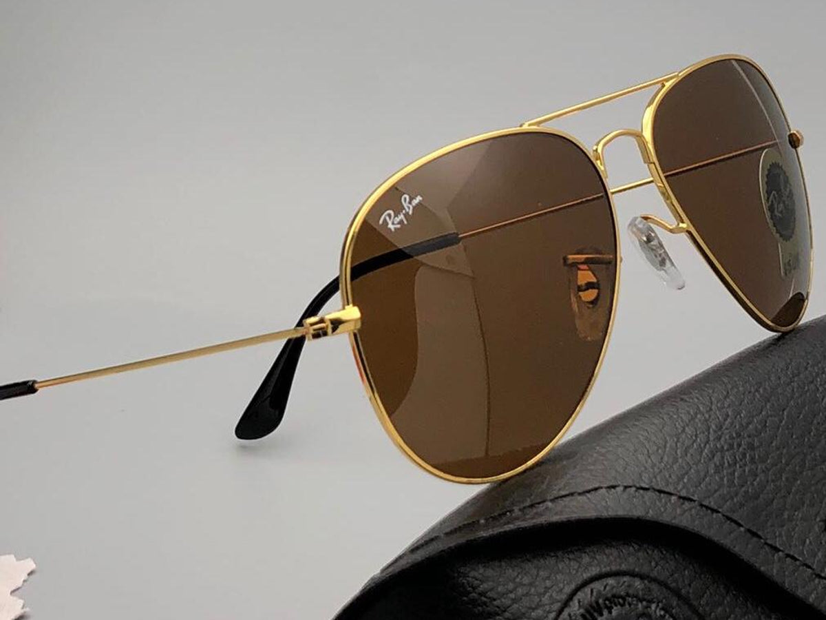 New Stylish Brown & Gold 3026 Wayfarer Sunglass For Unisex