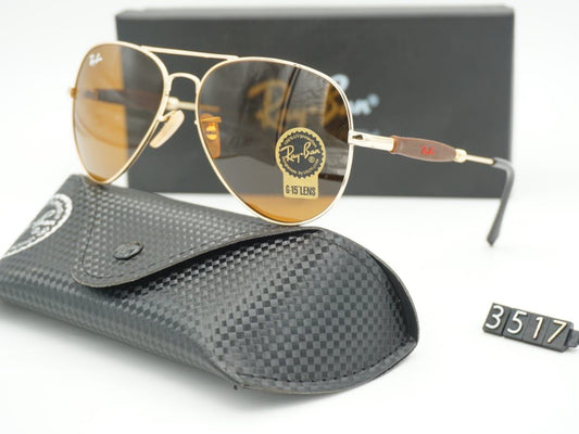 New Stylish Brown & Gold 3517 Oval Trendy Hot Favourite Wintage Sunglass For Unisex.