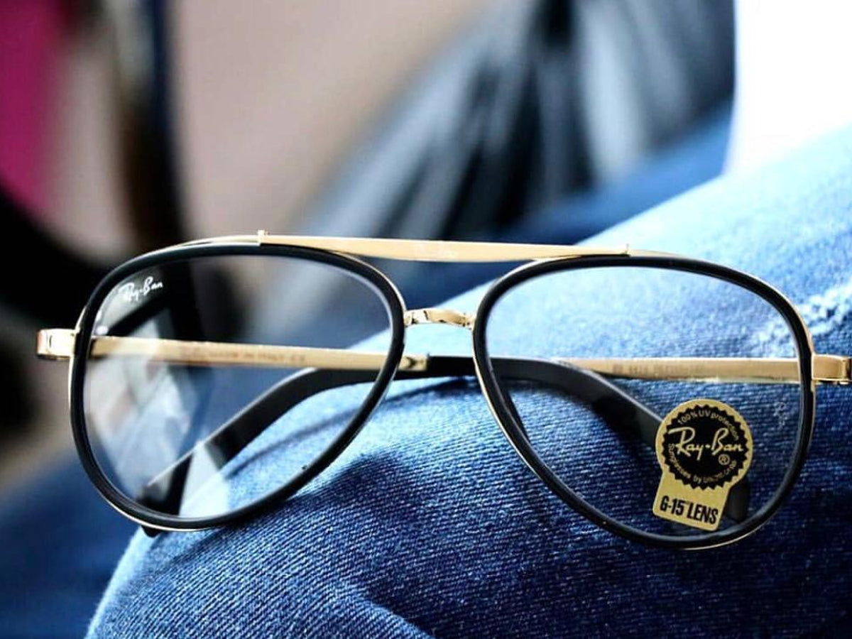 New Stylish Clear & Gold 4414 Causal Latest Sunglass For Unisex.