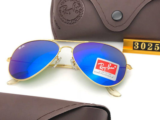 New Stylish Blue & Gold 3026 Wayfarer Sunglass For Unisex