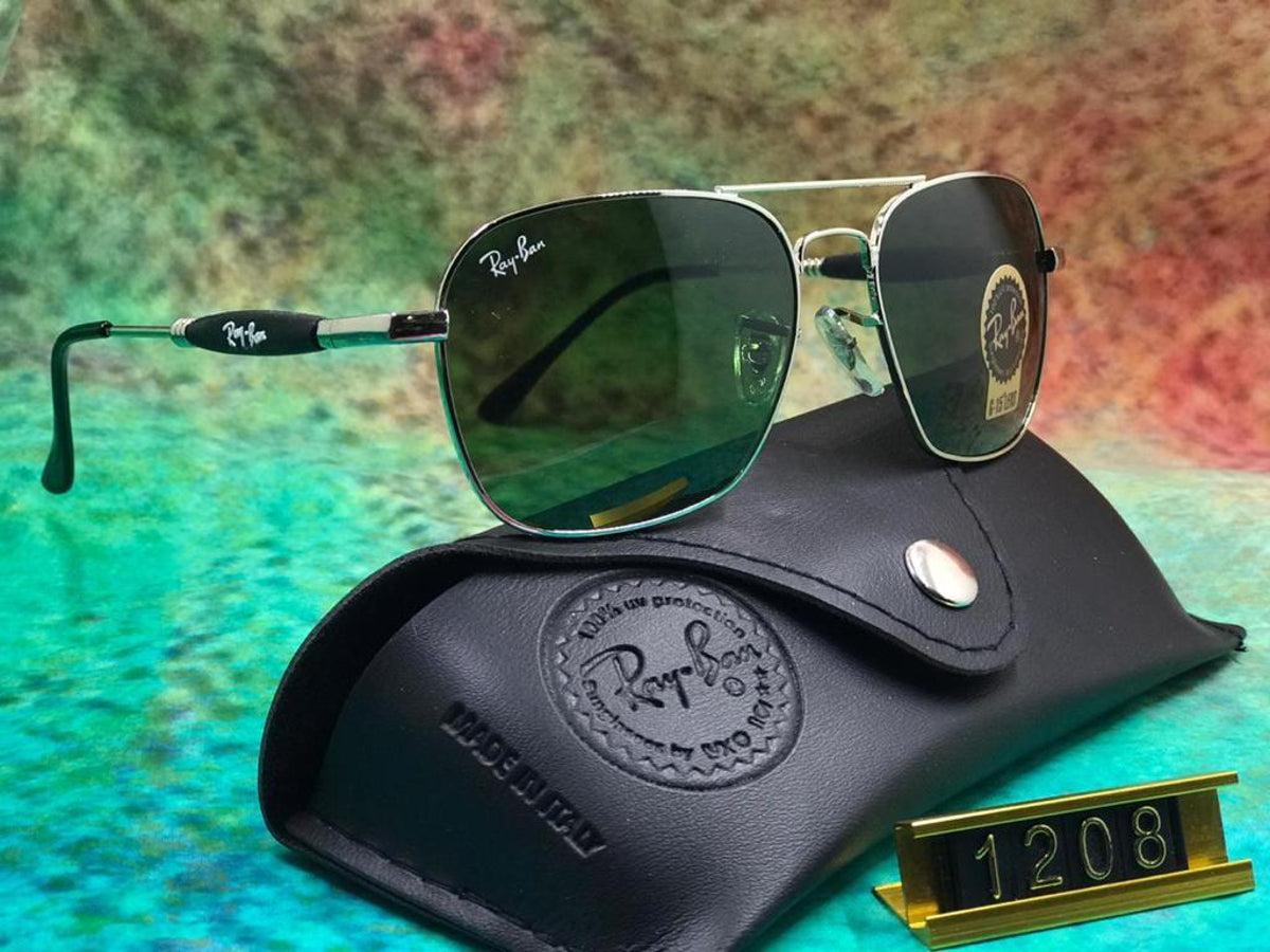 New Stylish Green & Gold 1208 Wayfarer Sunglass For Unisex