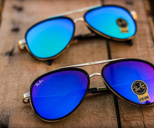 New Stylish Blue & Gold 4414 Causal Latest Sunglass For Unisex.