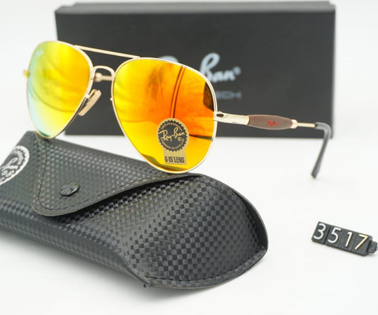 New Design Orange & Gold 3517 Oval Trendy Hot Favorite Sunglass For Men.