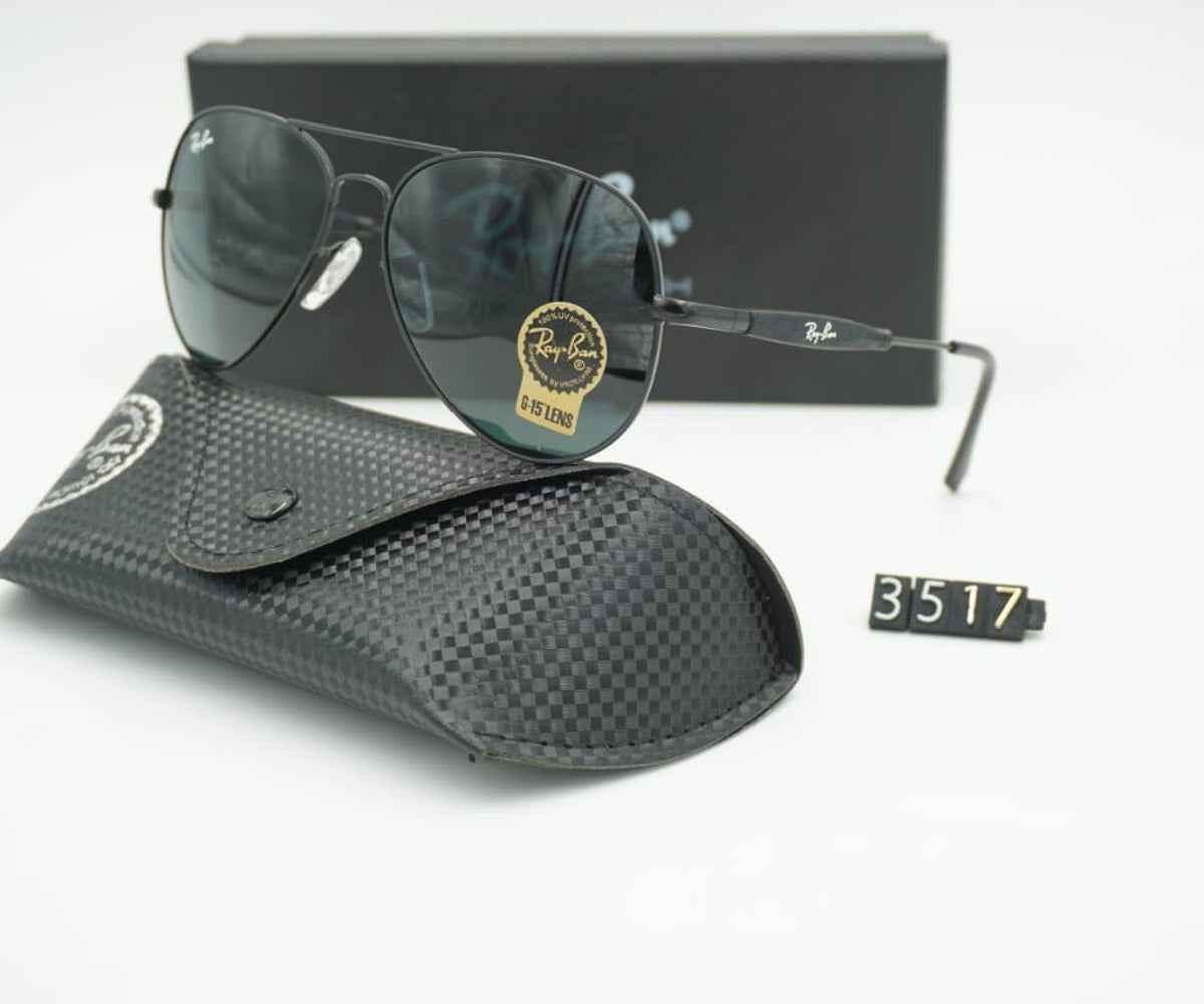 New Design Black & Black 3517 Oval Trendy Hot Favorite Sunglass For Men.