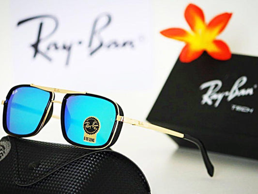 New Stylish Arrival Aqua Blue & Gold 4413 Sunglasses For Men and Women.