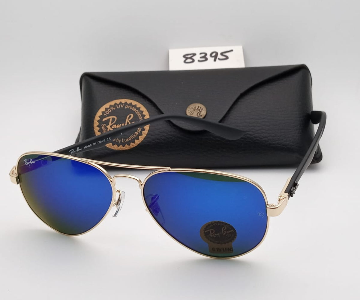 New Fashion Arrival Blue & Gold 3517 Oval Trendy Hot Favorite Sunglasses For Everyone.