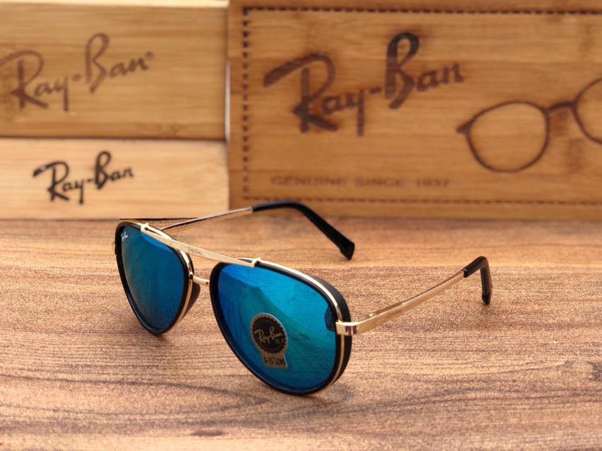 New Design Festival Special Blue  & Gold 4414 Sunglass For Men.