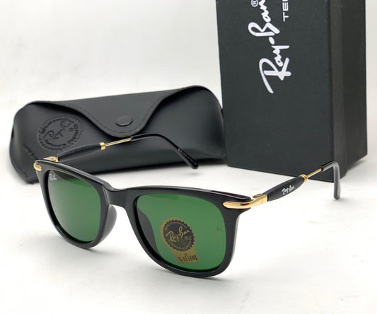 New Stylish Men`s Special Square Green & Gold 2148 Sunglasses.